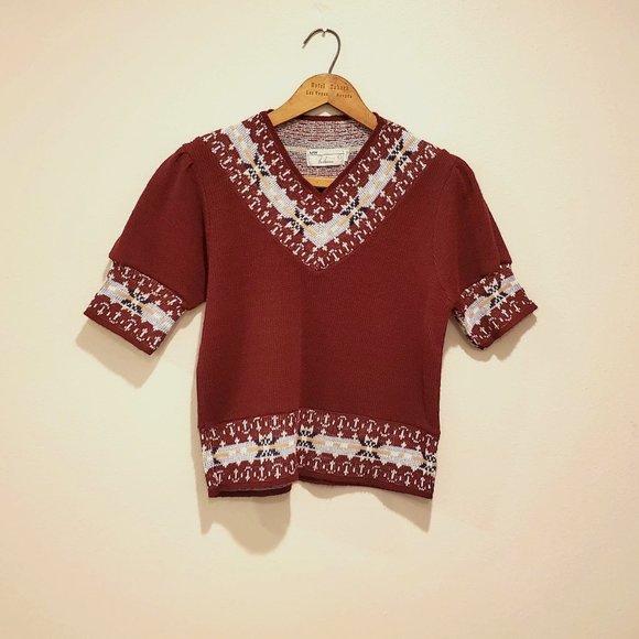 jcpenney Sweaters - Vintage JC Penney Puff Sleeve Cropped Sweater, EVC